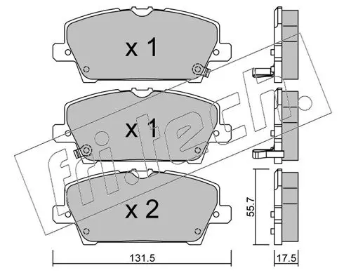 Handler.Part Brake pad set, disc brake fri.tech. 7440 1