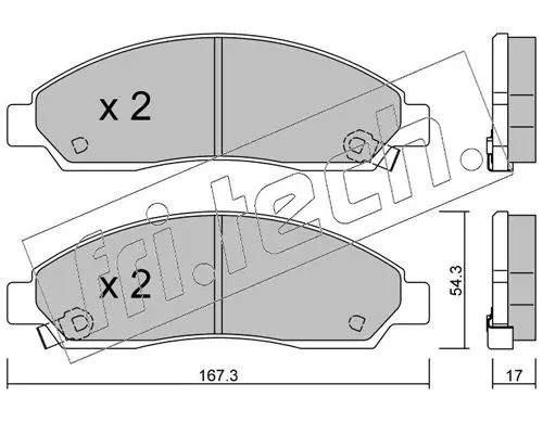 Handler.Part Brake pad set, disc brake fri.tech. 7470 1