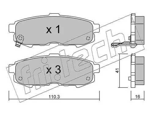 Handler.Part Brake pad set, disc brake fri.tech. 7510 1