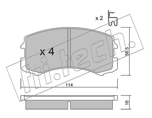 Handler.Part Brake pad set, disc brake fri.tech. 7520 1