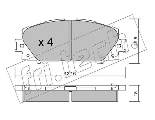 Handler.Part Brake pad set, disc brake fri.tech. 7610 1