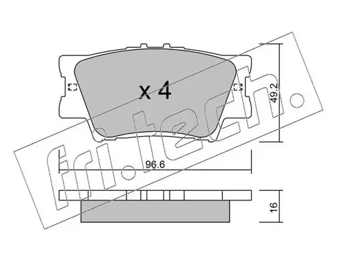 Handler.Part Brake pad set, disc brake fri.tech. 7650 1