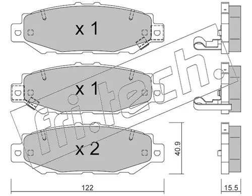 Handler.Part Brake pad set, disc brake fri.tech. 7750 1