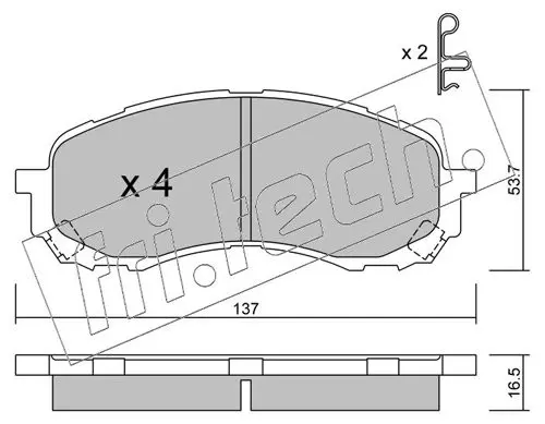 Handler.Part Brake pad set, disc brake fri.tech. 7780 1