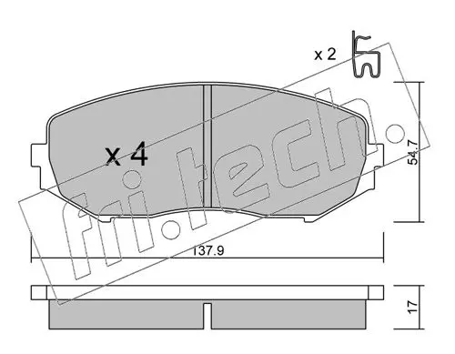 Handler.Part Brake pad set, disc brake fri.tech. 7820 1