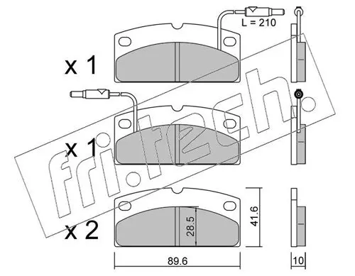 Handler.Part Brake pad set, disc brake fri.tech. 7831 1