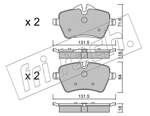 Handler.Part Brake pad set, disc brake fri.tech. 7840 1