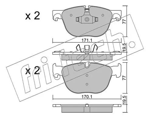 Handler.Part Brake pad set, disc brake fri.tech. 7860 1