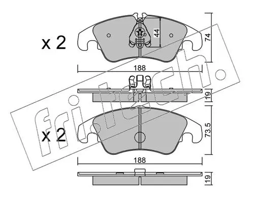 Handler.Part Brake pad set, disc brake fri.tech. 7910 1