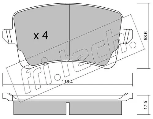 Handler.Part Brake pad set, disc brake fri.tech. 7920 1