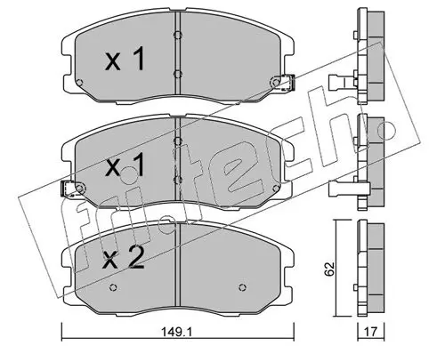 Handler.Part Brake pad set, disc brake fri.tech. 7940 1