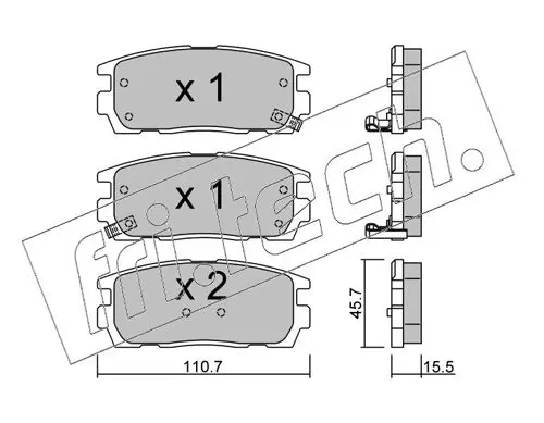 Handler.Part Brake pad set, disc brake fri.tech. 7950 1