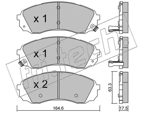 Handler.Part Brake pad set, disc brake fri.tech. 8010 1