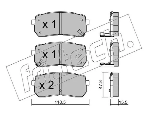 Handler.Part Brake pad set, disc brake fri.tech. 8020 1