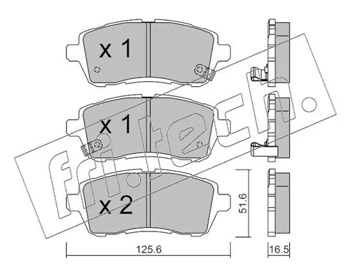 Handler.Part Brake pad set, disc brake fri.tech. 8091 1