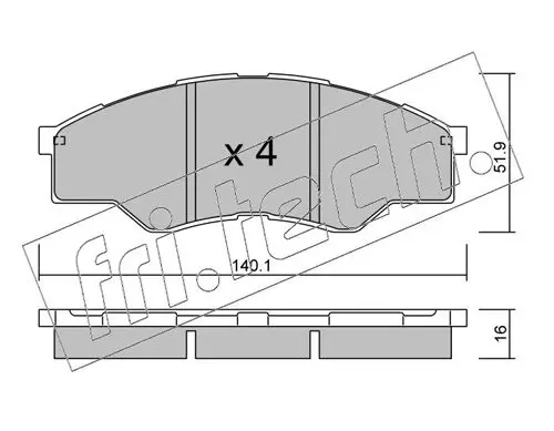 Handler.Part Brake pad set, disc brake fri.tech. 8130 1