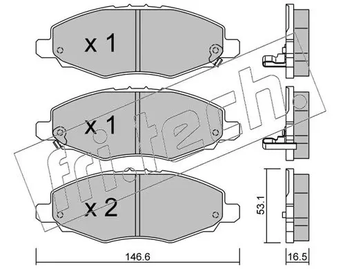 Handler.Part Brake pad set, disc brake fri.tech. 8140 1