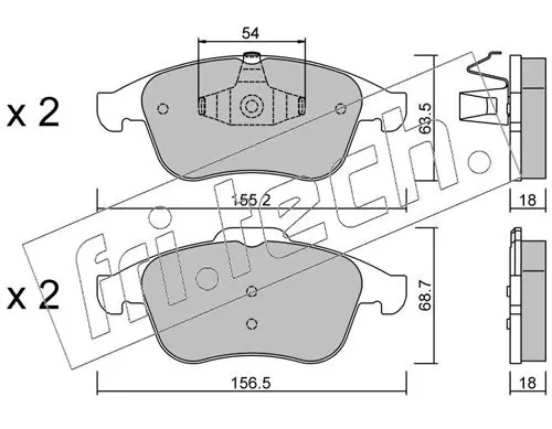 Handler.Part Brake pad set, disc brake fri.tech. 8190 1