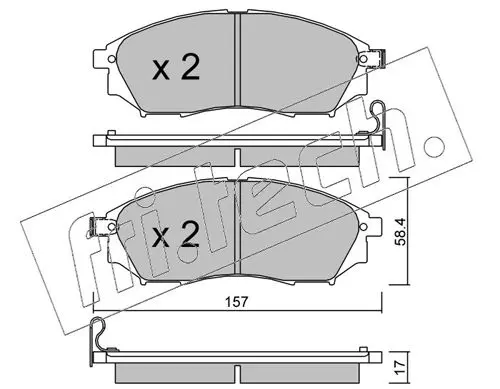 Handler.Part Brake pad set, disc brake fri.tech. 8350 1