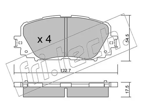 Handler.Part Brake pad set, disc brake fri.tech. 8360 1