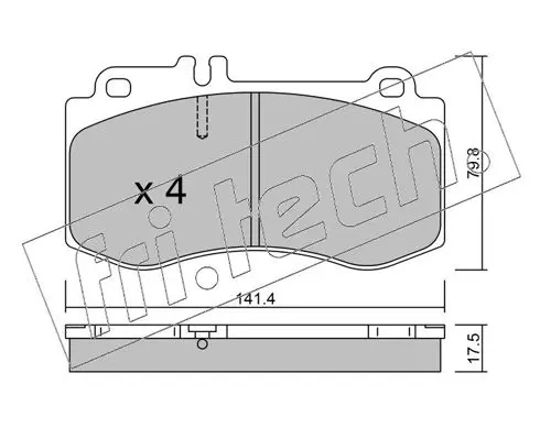 Handler.Part Brake pad set, disc brake fri.tech. 8440 1