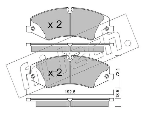 Handler.Part Brake pad set, disc brake fri.tech. 8530 1