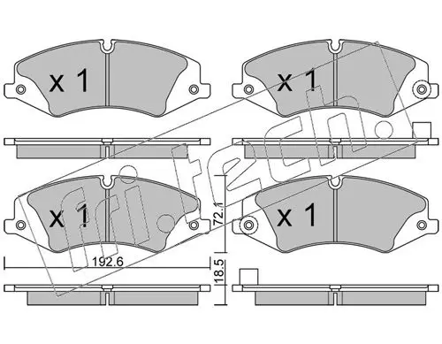 Handler.Part Brake pad set, disc brake fri.tech. 8536 1