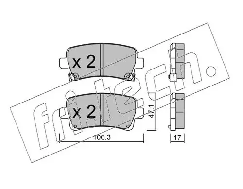 Handler.Part Brake pad set, disc brake fri.tech. 8610 1