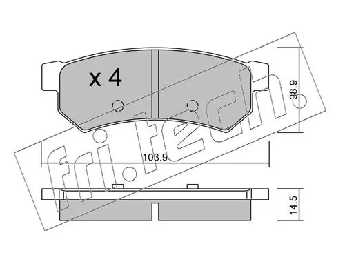 Handler.Part Brake pad set, disc brake fri.tech. 8630 1