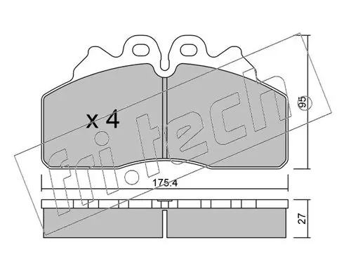 Handler.Part Brake pad set, disc brake fri.tech. 8670 1