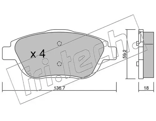 Handler.Part Brake pad set, disc brake fri.tech. 8690 1