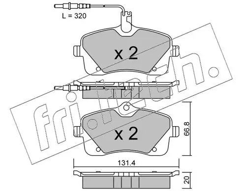 Handler.Part Brake pad set, disc brake fri.tech. 8700 1