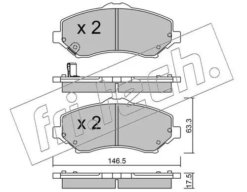 Handler.Part Brake pad set, disc brake fri.tech. 8790 1