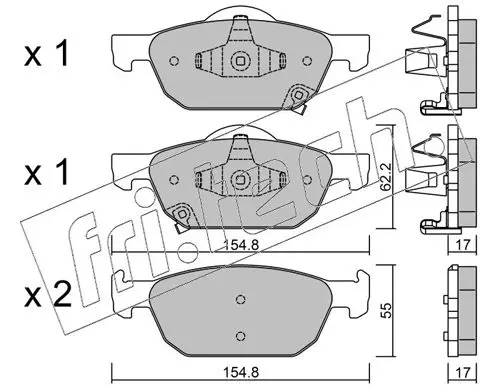 Handler.Part Brake pad set, disc brake fri.tech. 8830 1