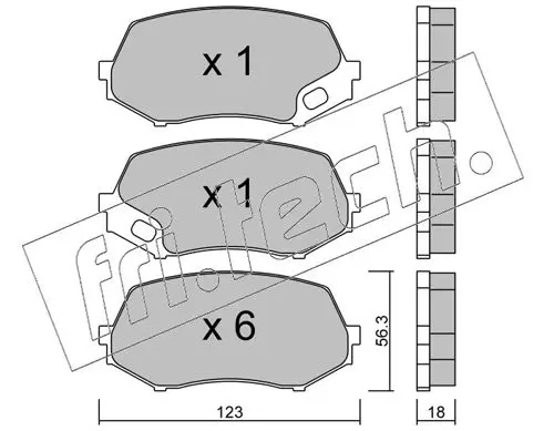 Handler.Part Brake pad set, disc brake fri.tech. 8910 1