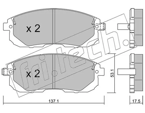 Handler.Part Brake pad set, disc brake fri.tech. 8931 1