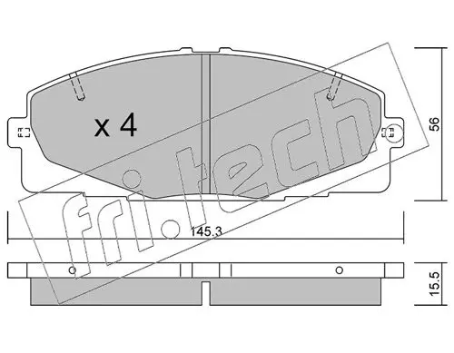 Handler.Part Accessory kit, brake shoes fri.tech. 9000 1