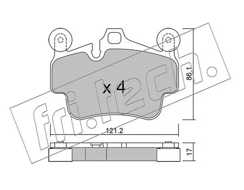 Handler.Part Accessory kit, brake shoes fri.tech. 9090 1