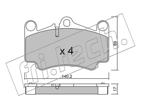 Handler.Part Accessory kit, brake shoes fri.tech. 9100 1