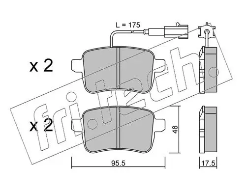 Handler.Part Accessory kit, brake shoes fri.tech. 9120 1