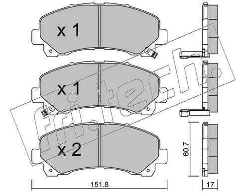 Handler.Part Brake pad set, disc brake fri.tech. 9190 1