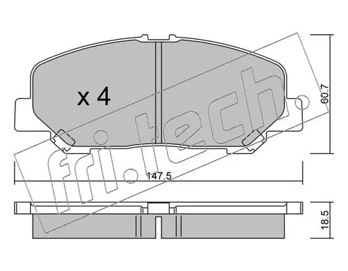 Handler.Part Brake pad set, disc brake fri.tech. 9220 1