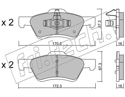 Handler.Part Brake pad set, disc brake fri.tech. 9230 1