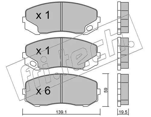 Handler.Part Brake pad set, disc brake fri.tech. 9270 1