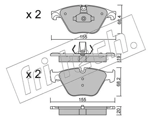 Handler.Part Brake pad set, disc brake fri.tech. 9360 1