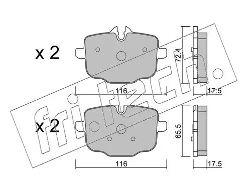 Handler.Part Brake pad set, disc brake fri.tech. 9390 1