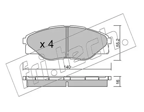 Handler.Part Brake pad set, disc brake fri.tech. 9520 1