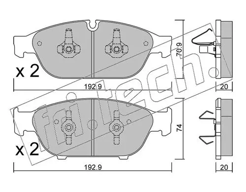 Handler.Part Brake pad set, disc brake fri.tech. 9690 1