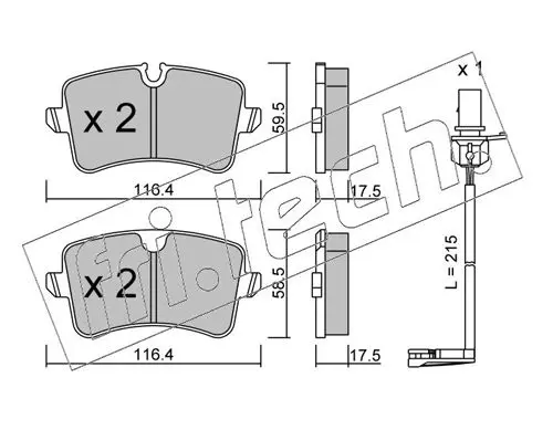 Handler.Part Brake pad set, disc brake fri.tech. 9710W 1