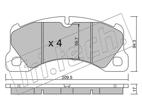 Handler.Part Brake pad set, disc brake fri.tech. 9733 1